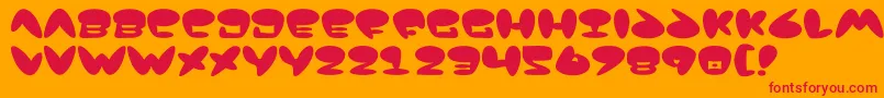 Jackson Font – Red Fonts on Orange Background