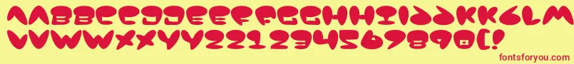 Jackson-fontti – punaiset fontit keltaisella taustalla