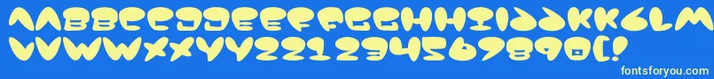 Jackson-fontti – keltaiset fontit sinisellä taustalla