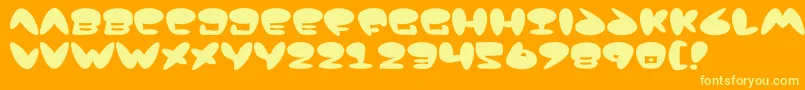 フォントJackson – オレンジの背景に黄色の文字