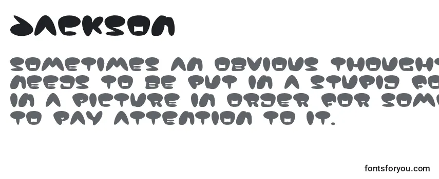 Review of the Jackson Font