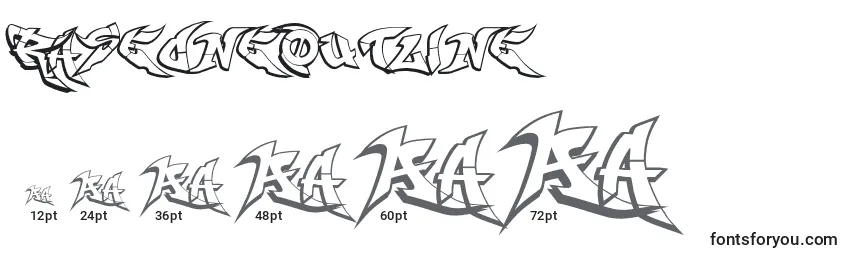 RaseoneOutline Font Sizes