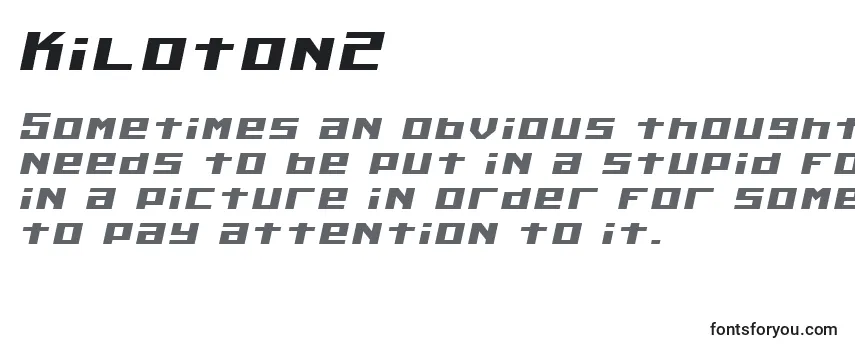 Review of the Kiloton2 Font