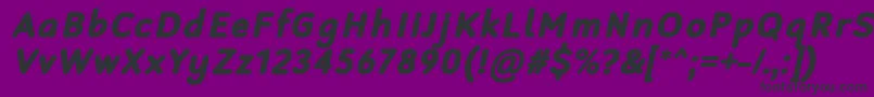 RobagaRoundedBlackItalic Font – Black Fonts on Purple Background