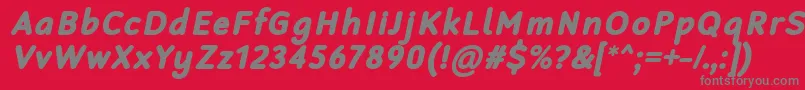 RobagaRoundedBlackItalic Font – Gray Fonts on Red Background