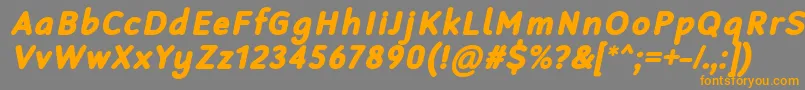 RobagaRoundedBlackItalic Font – Orange Fonts on Gray Background