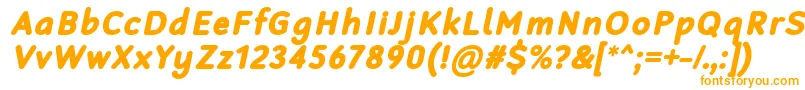 RobagaRoundedBlackItalic-Schriftart – Orangefarbene Schriften