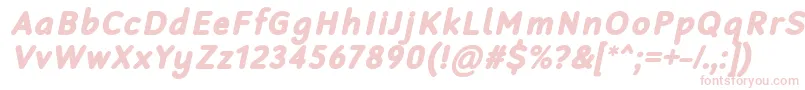 RobagaRoundedBlackItalic Font – Pink Fonts on White Background