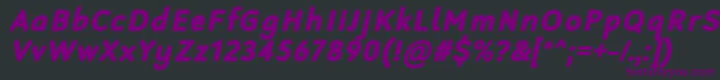 RobagaRoundedBlackItalic-fontti – violetit fontit mustalla taustalla