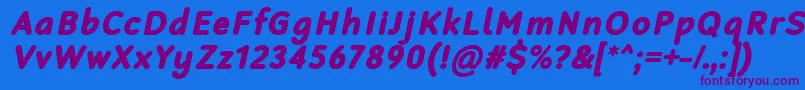 RobagaRoundedBlackItalic Font – Purple Fonts on Blue Background