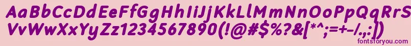 RobagaRoundedBlackItalic Font – Purple Fonts on Pink Background