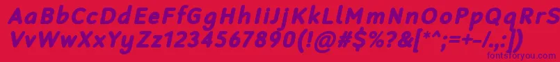 RobagaRoundedBlackItalic Font – Purple Fonts on Red Background