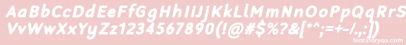 RobagaRoundedBlackItalic Font – White Fonts on Pink Background