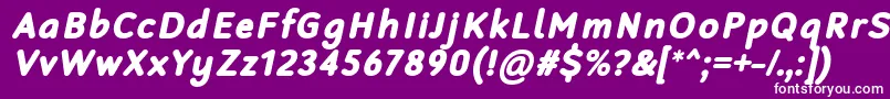 RobagaRoundedBlackItalic Font – White Fonts on Purple Background