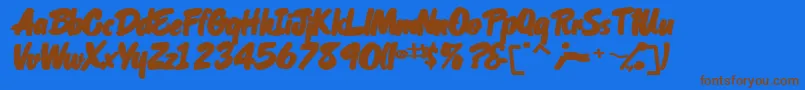 More about OrielscriptsskBolditalic Font OrielscriptsskBolditalic Font – Brown Fonts on Blue Background