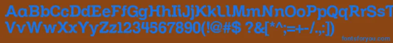 Шрифт Zil – синие шрифты на коричневом фоне