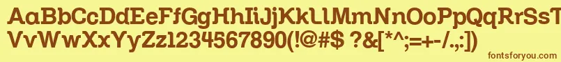 Шрифт Zil – коричневые шрифты на жёлтом фоне