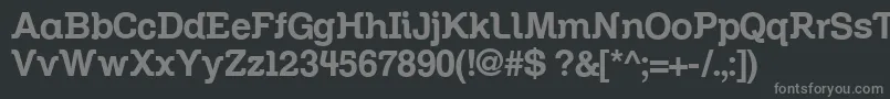 フォントZil – 黒い背景に灰色の文字