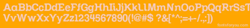 Zil Font – Pink Fonts on Orange Background