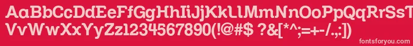 Czcionka Zil – różowe czcionki na czerwonym tle