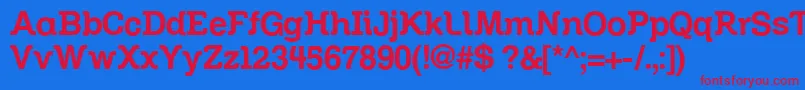 Шрифт Zil – красные шрифты на синем фоне