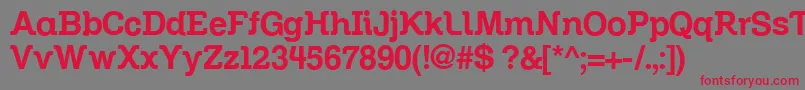 Zil Font – Red Fonts on Gray Background