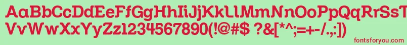 Шрифт Zil – красные шрифты на зелёном фоне