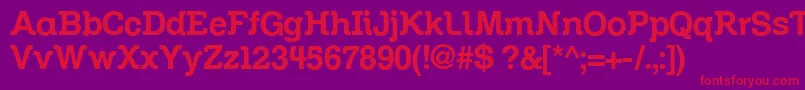フォントZil – 紫の背景に赤い文字