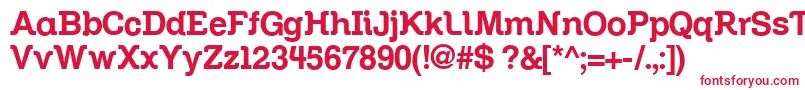 フォントZil – 白い背景に赤い文字