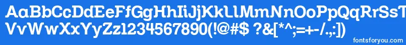 フォントZil – 青い背景に白い文字