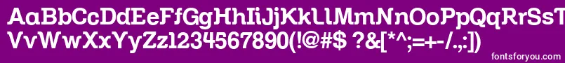 フォントZil – 紫の背景に白い文字