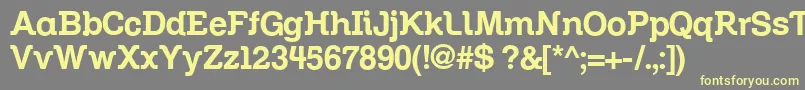 Zil Font – Yellow Fonts on Gray Background