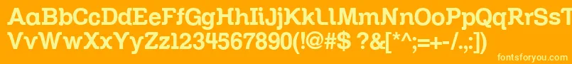 Zil Font – Yellow Fonts on Orange Background