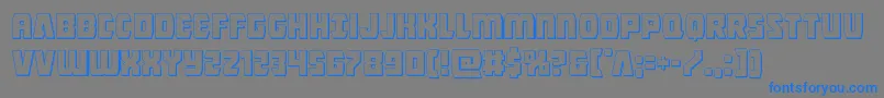 Intergalactic3D Font – Blue Fonts on Gray Background