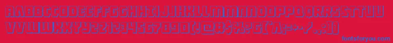 Intergalactic3D Font – Blue Fonts on Red Background