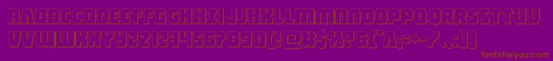 Intergalactic3D Font – Brown Fonts on Purple Background