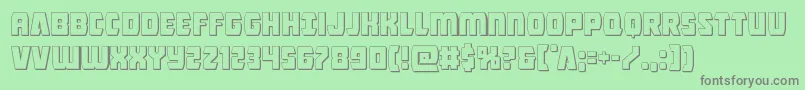 Intergalactic3D Font – Gray Fonts on Green Background