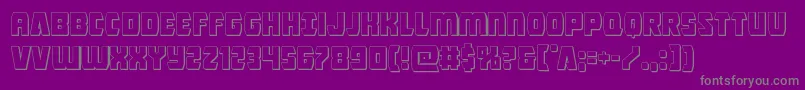 Intergalactic3D Font – Gray Fonts on Purple Background