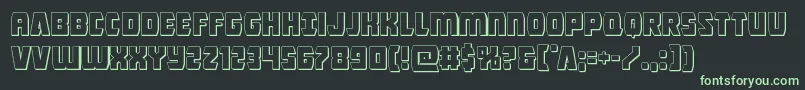 Intergalactic3D Font – Green Fonts on Black Background