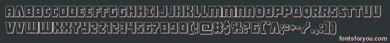 Intergalactic3D Font – Pink Fonts on Black Background