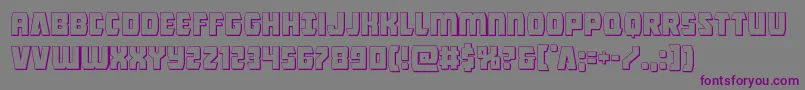 Intergalactic3D Font – Purple Fonts on Gray Background