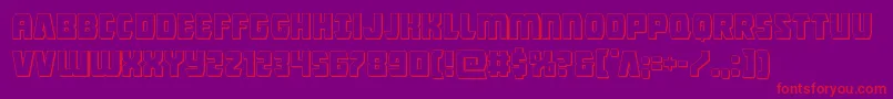 Intergalactic3D Font – Red Fonts on Purple Background