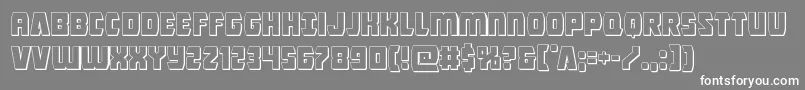 Intergalactic3D Font – White Fonts on Gray Background