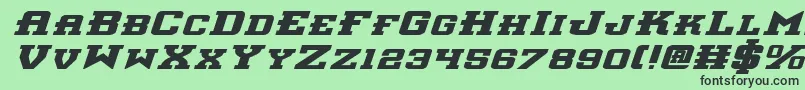 Fonte Interceptorbei – fontes pretas em um fundo verde