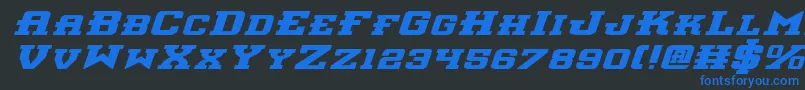 Interceptorbei Font – Blue Fonts on Black Background