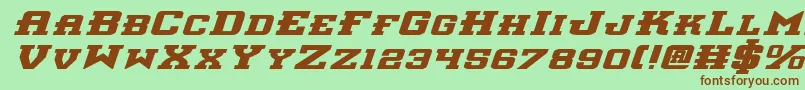 Interceptorbei Font – Brown Fonts on Green Background