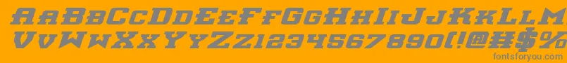 Fonte Interceptorbei – fontes cinzas em um fundo laranja