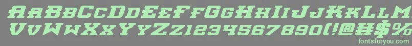Interceptorbei Font – Green Fonts on Gray Background