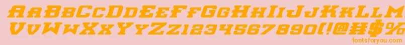 Fonte Interceptorbei – fontes laranjas em um fundo rosa