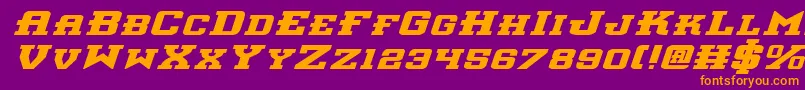 Шрифт Interceptorbei – оранжевые шрифты на фиолетовом фоне